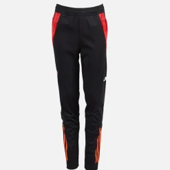 New adidas Junior Drenge OL Olympique Lyon træningsbukser Sort/App Solar Red