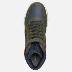 GEOX Junior Drenge Perth høj top sneakers Military/​Navy Flerfarvet