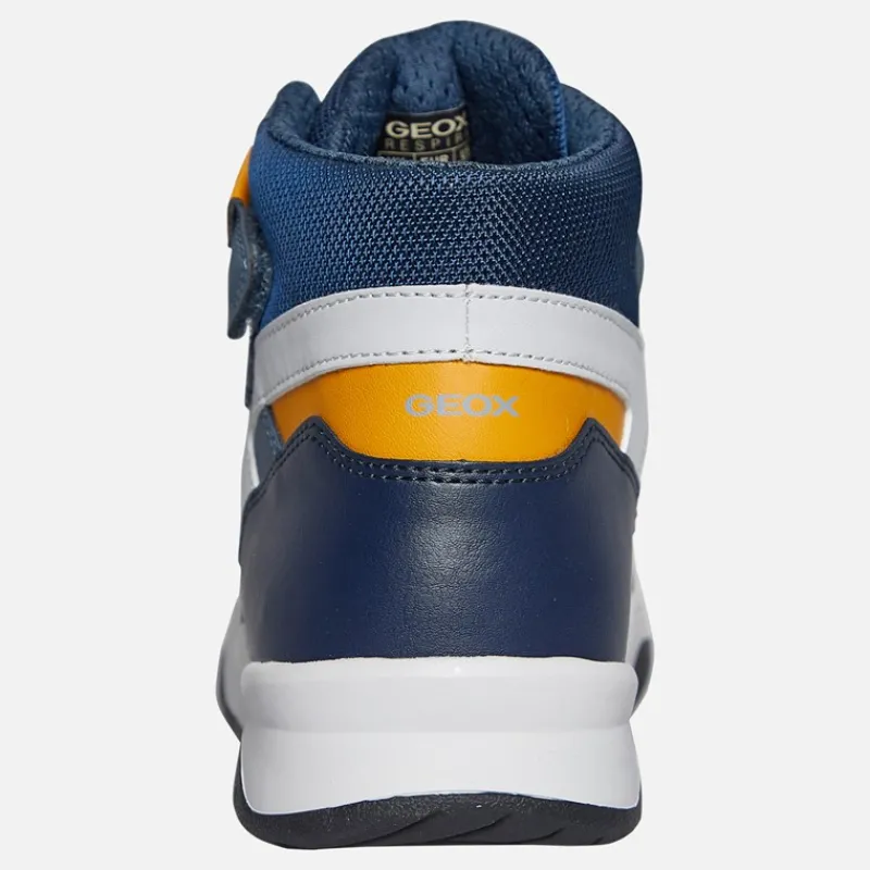 Hot GEOX Junior Drenge Perth høj top sneakers Avio/Grå Blå