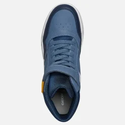 Hot GEOX Junior Drenge Perth høj top sneakers Avio/Grå Blå