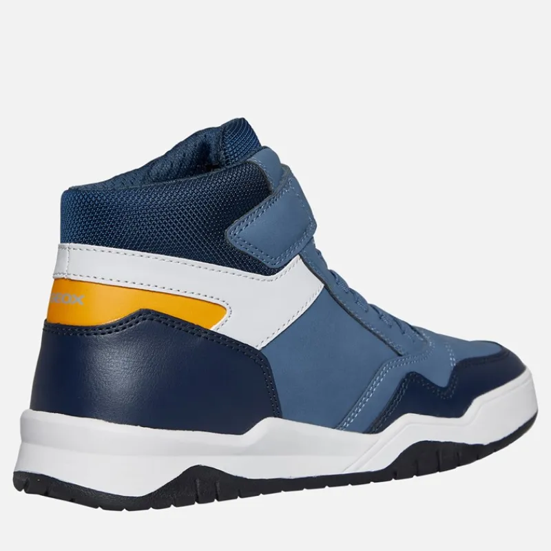 Hot GEOX Junior Drenge Perth høj top sneakers Avio/Grå Blå
