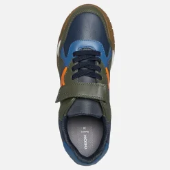 New GEOX Junior Drenge Rann træner Military/Orange Flerfarvet