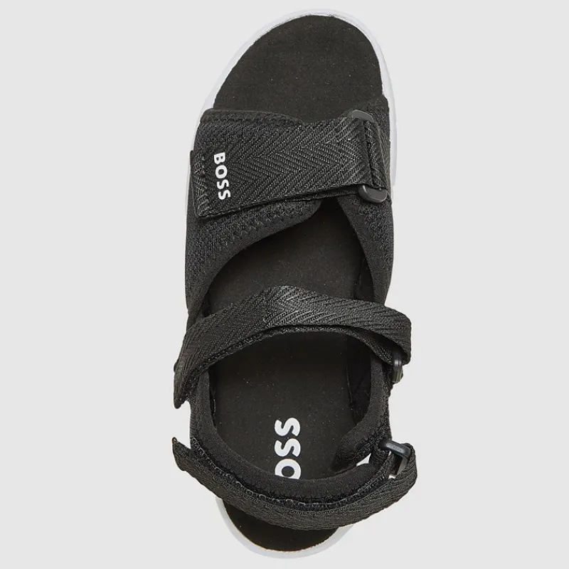 Hot BOSS Junior Drenge Sandaler med Remme Sort
