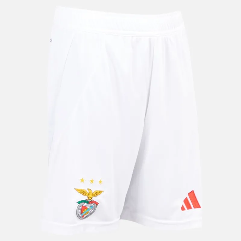 Outlet adidas Junior Drenge SLB Benfica 24/25 hjemme shorts Hvid