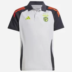 Online adidas Junior Drenge SLB Benfica polo skjorte Light Solid Grey/Semi Solar Orange