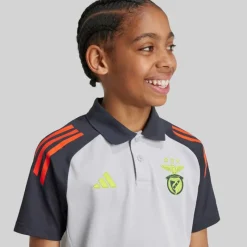 Online adidas Junior Drenge SLB Benfica polo skjorte Light Solid Grey/​Semi Solar Orange