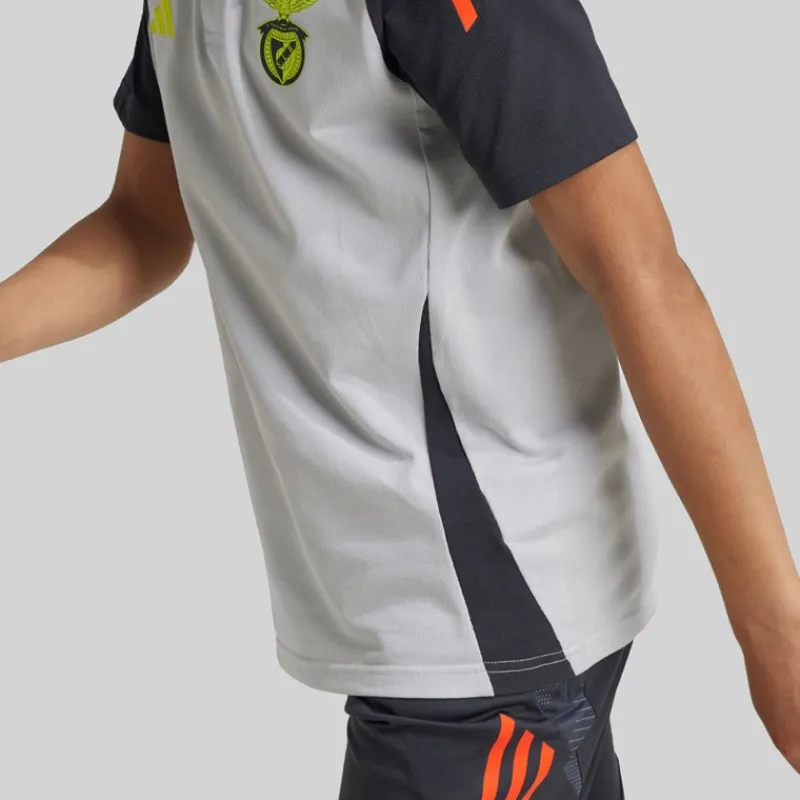 Online adidas Junior Drenge SLB Benfica polo skjorte Light Solid Grey/Semi Solar Orange