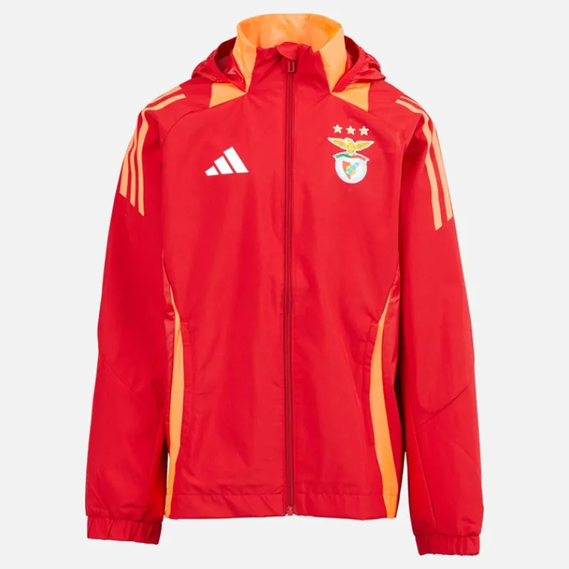 Outlet adidas Junior Drenge SLB Benfica Allweather Jakke Team Power Red 2