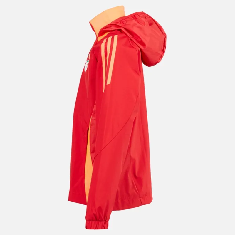Outlet adidas Junior Drenge SLB Benfica Allweather Jakke Team Power Red 2