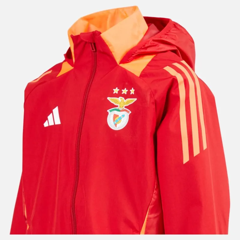 Outlet adidas Junior Drenge SLB Benfica Allweather Jakke Team Power Red 2