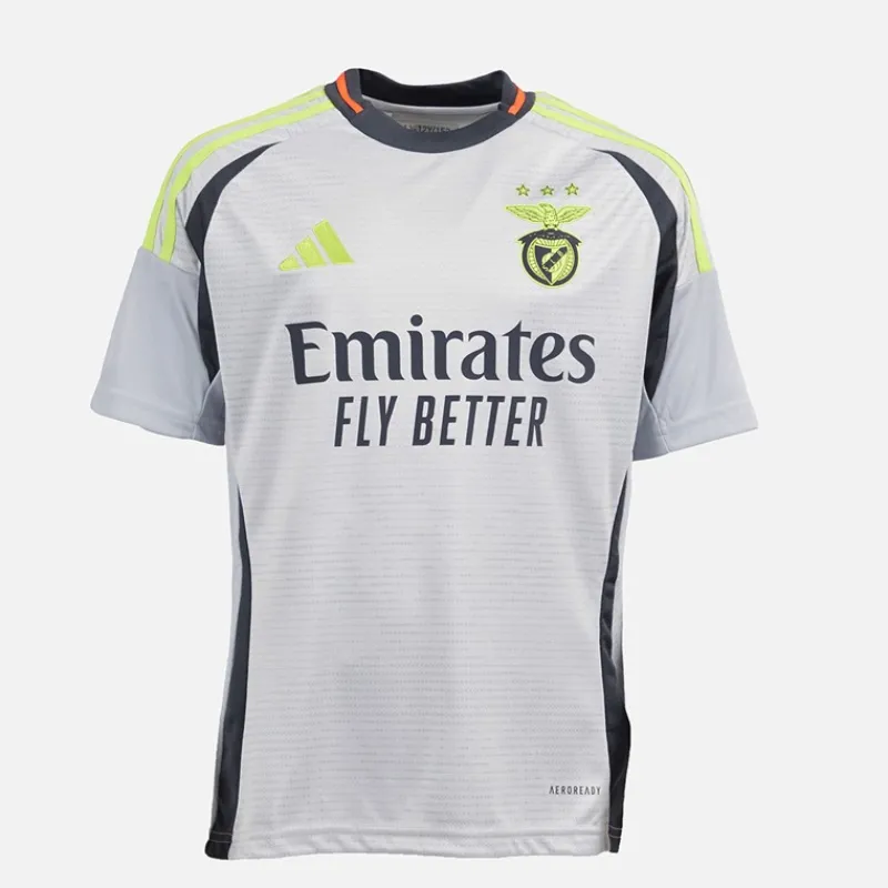 Sale adidas Junior Drenge SLB Benfica 24/25 tredje trøje Light Solid Grey