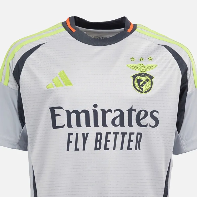 Sale adidas Junior Drenge SLB Benfica 24/25 tredje trøje Light Solid Grey