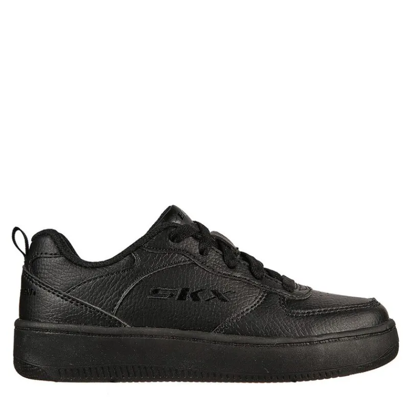 Hot SKECHERS Junior Drenge Sport Court 92 Vandafvisende Snøresko Casual Sneakers Sort