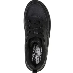 Hot SKECHERS Junior Drenge Sport Court 92 Vandafvisende Snøresko Casual Sneakers Sort