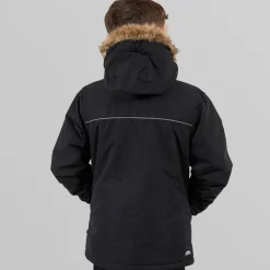 Trespass Junior Drenge Upsider Isoleret Vandtæt Parka Sort