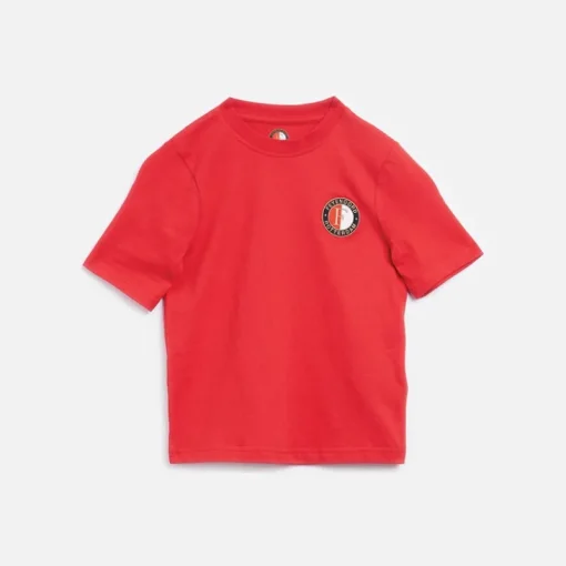 Castore Junior FR Feyenoord Core Bomulds T-Shirt Kinesisk Rød Rød