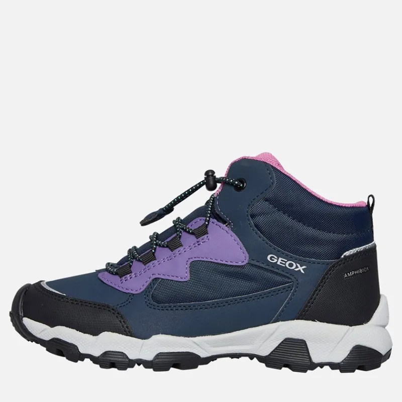 Hot GEOX Junior Piger Magnetar Ankelstøvler Navy/Violet