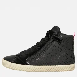 Discount GEOX Junior Piger Mirroless Lynlås Hi Top Træningssko Sort