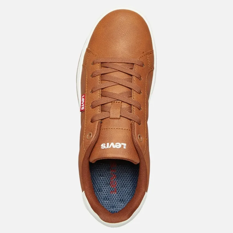 Clearance Levi's Junior Piper Sneakers Cognac 0241 Brun