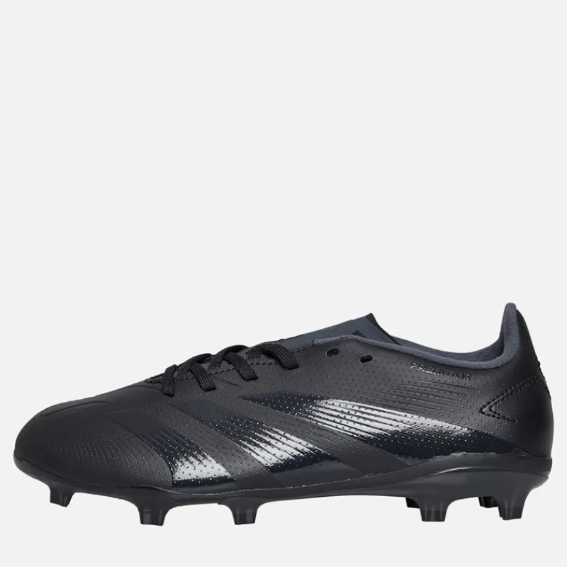 Clearance adidas Junior Predator League Base Sort Pakke FG Fast Bund Fodboldstøvler Core Black/Carbon/Core Black