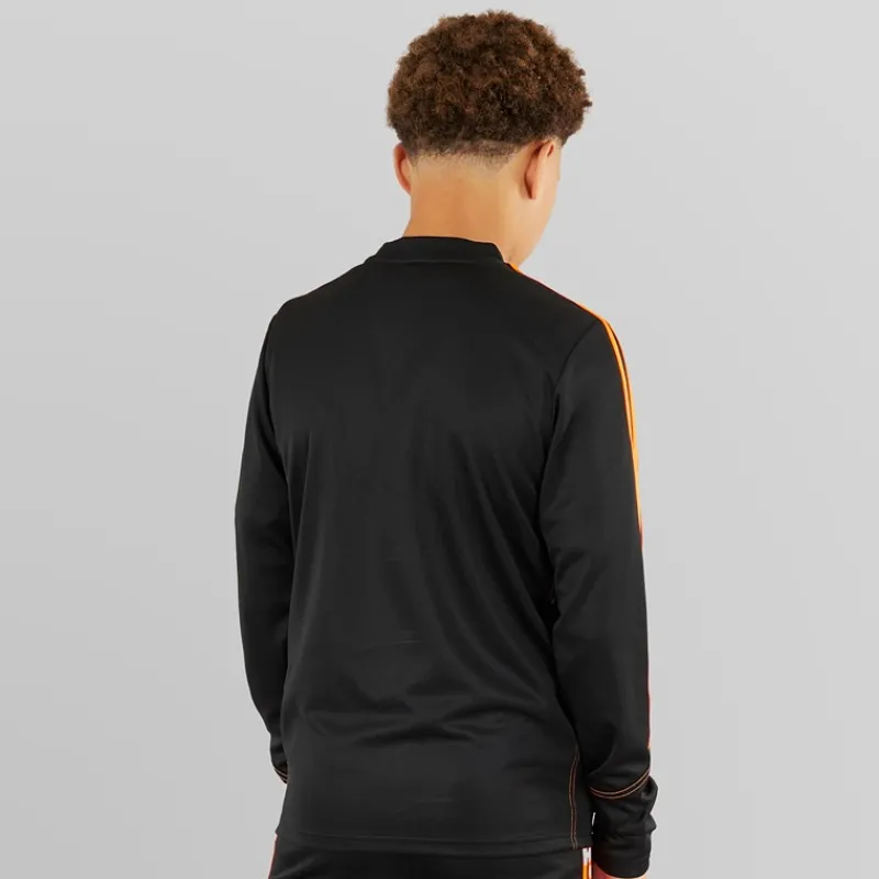 Outlet adidas Junior Tiro 23 Club 1/4 Zip Træningstop /Signal Orange Sort
