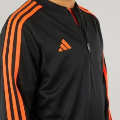 Outlet adidas Junior Tiro 23 Club 1/4 Zip Træningstop /Signal Orange Sort