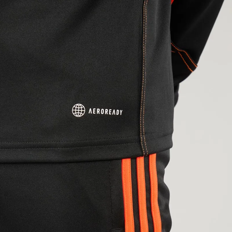 Outlet adidas Junior Tiro 23 Club 1/4 Zip Træningstop /Signal Orange Sort