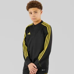 adidas Junior Tiro 23 Club 1/4 Zip Træningstop /Bright Yellow Sort