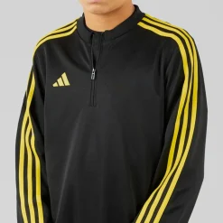 adidas Junior Tiro 23 Club 1/4 Zip Træningstop /Bright Yellow Sort