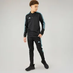 Outlet adidas Junior Tiro 23 Club 1/4 Zip Træningstop /Preloved Blue Sort
