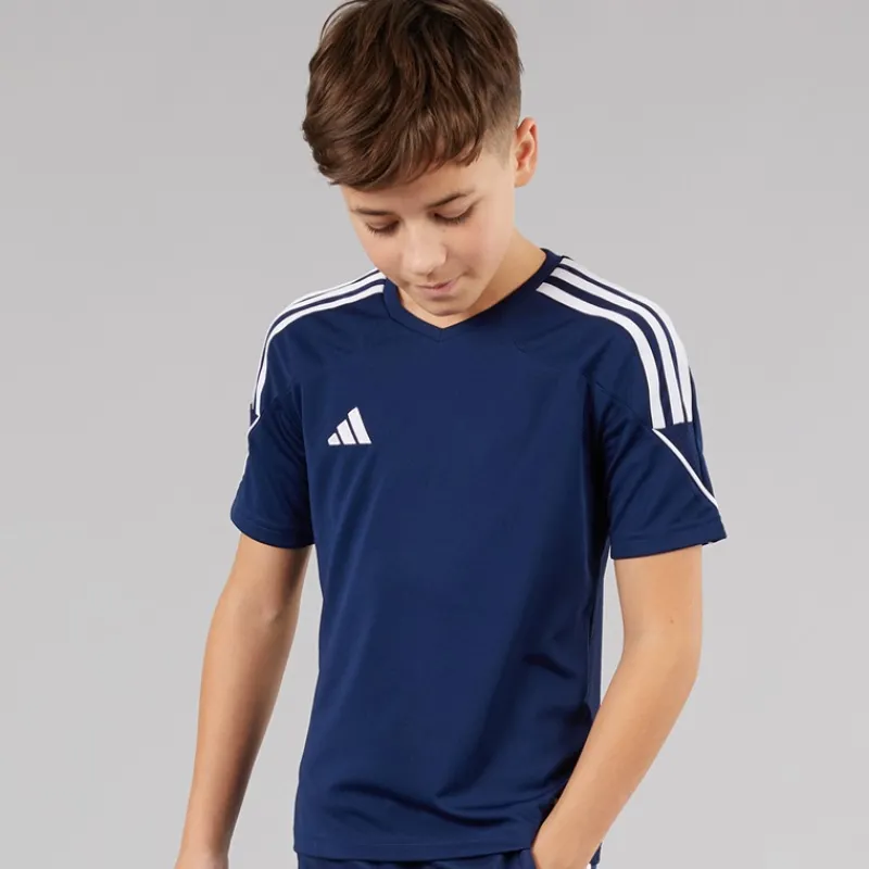 Clearance adidas Junior Tiro 23 League T-shirt Team Navy Blue/Hvid Marineblå
