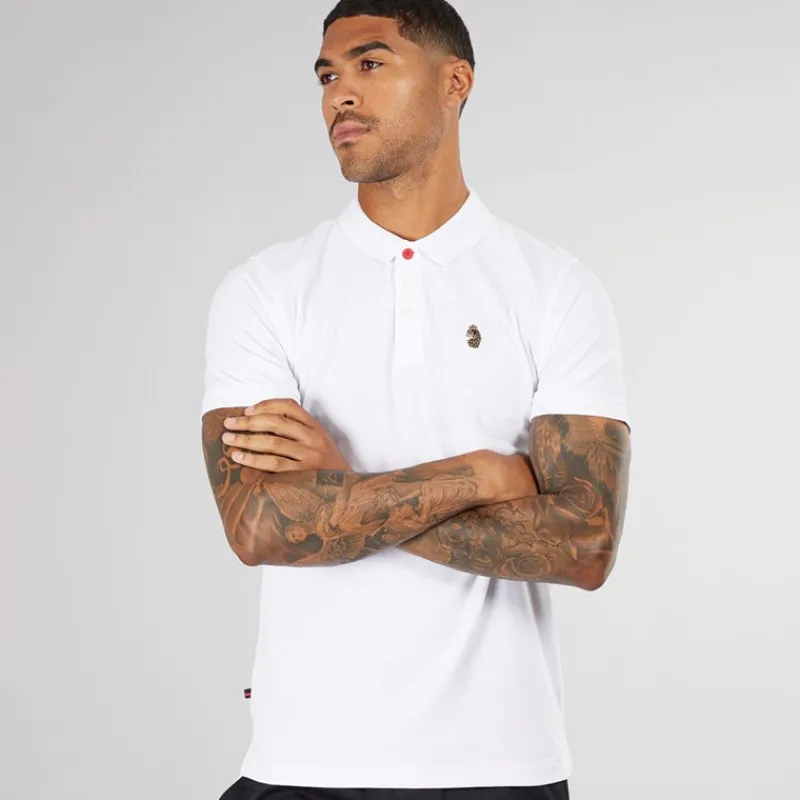 Hot LUKE 1977 Herre Williams Polo T-shirt White B Hvid