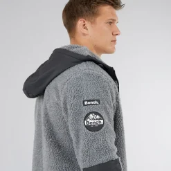 Online Bench Mænd Brecon Lynlås Sherpa Fleece Grå Marmor Grå