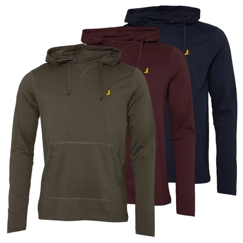 New Brave Soul Mænd Huffle Hoodie Blå/Khaki/Burgunder