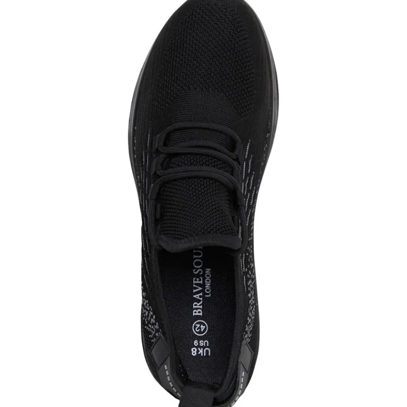 Brave Soul Mænd Lakeside Bubble Sneakers Mono Sort