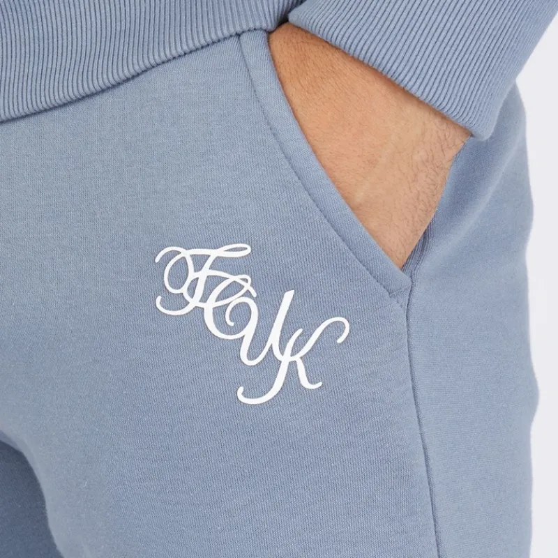 Hot French Connection Mænd Script Træningstøj Lyseblå Melange/Hvid
