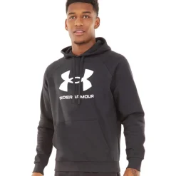 Hot Under Armour Mænd UA Rival Fleece Logo Hoodie /​Hvid Sort