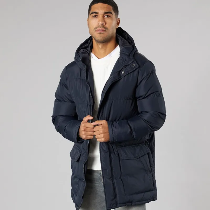 New French Connection Parka til Herre Havblå Marineblå