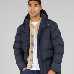 New French Connection Parka til Herre Havblå Marineblå