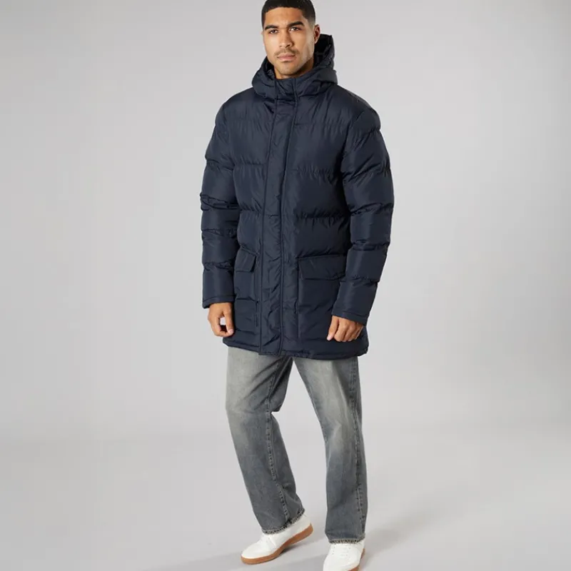 New French Connection Parka til Herre Havblå Marineblå