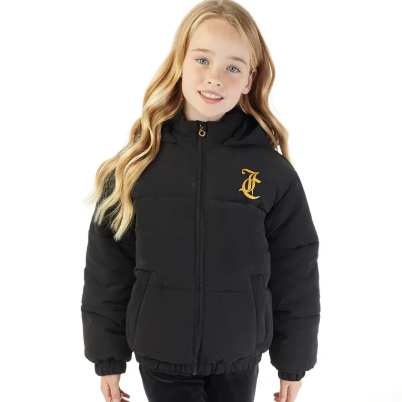 Outlet Juicy Couture Pigejakke med kort baffle Sort