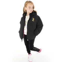 Outlet Juicy Couture Pigejakke med kort baffle Sort