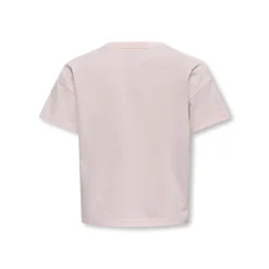 Best Only Piger Abelone Word Top Box T-Shirt Mauve Chalk Kisses