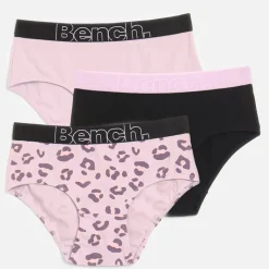 Clearance Bench Piger Andila Tre Pak Trusser Lilac Aop/Sort/Lilac