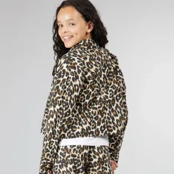 New Only Piger Clara Short Label Bluser og skjorter Sort Leopardtryk