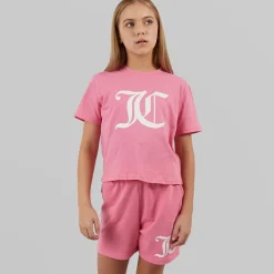 Hot Juicy Couture Piger Cropped Sæt Lyserød