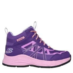 Best SKECHERS Piger Eventyr Blitz Sjov Forfølgelse Vandtætte Sko Purple Light Blue lilla