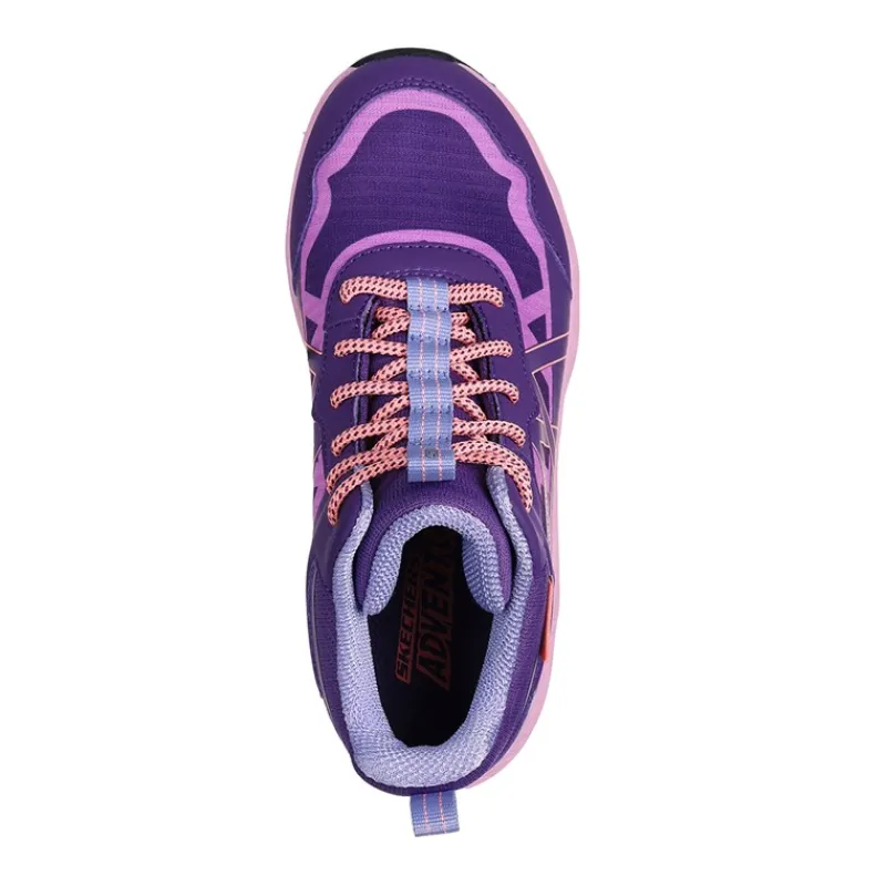 Best SKECHERS Piger Eventyr Blitz Sjov Forfølgelse Vandtætte Sko Purple Light Blue lilla