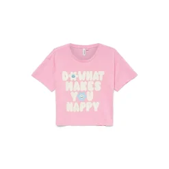 Clearance Vero Moda Piger Feel Cropped Boxy T-Shirt Bonbon Do What M- Bonbon