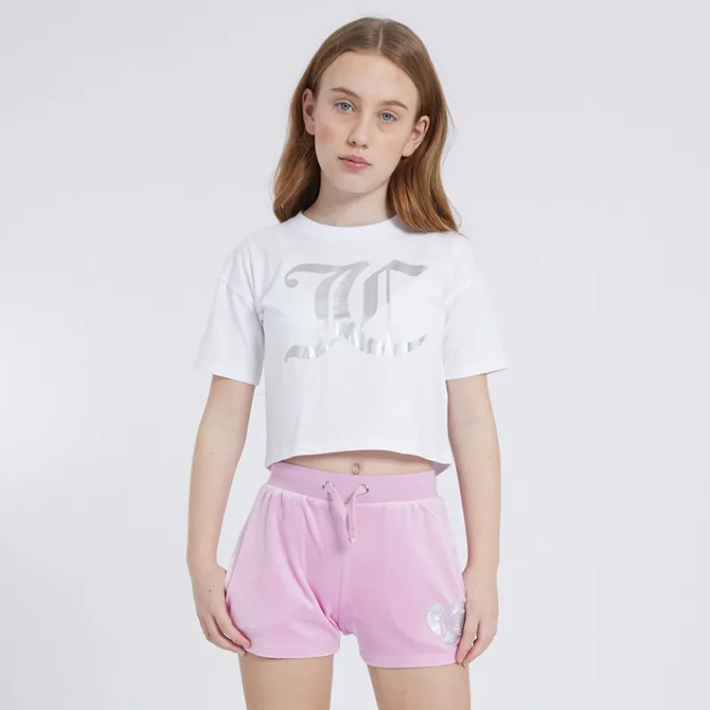 Hot Juicy Couture Piger Heart Boxy And Velour Sæt Flerfarvet Hvid